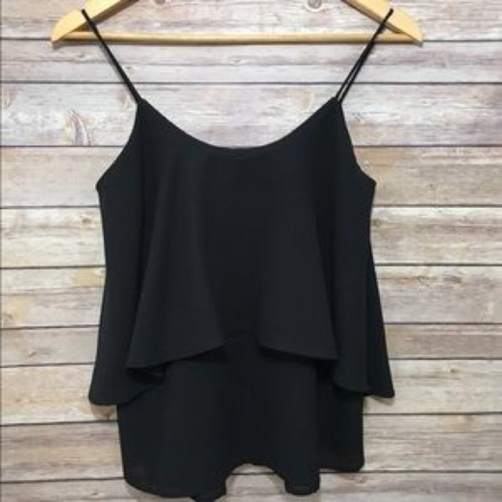 Paper Crane Black Layered Tank *Like New*