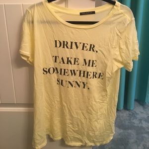 Yellow graphic tee!