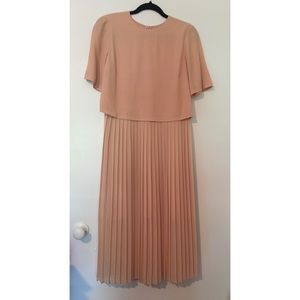 Zara crepe chiffon midi dress