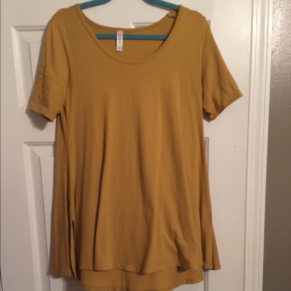 Lularoe Perfect T Tee beautiful mustard color XS