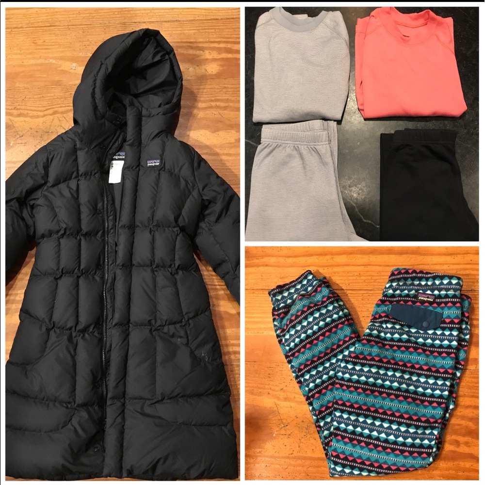 Patagonia Bundle! Girls parka/fleece/capilene sets