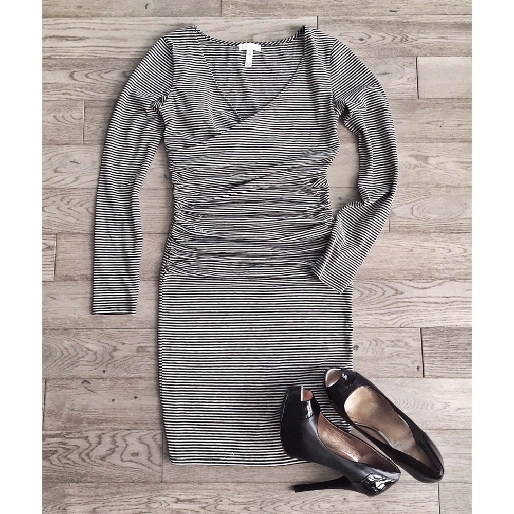 Figure flattering striped dress by Leith