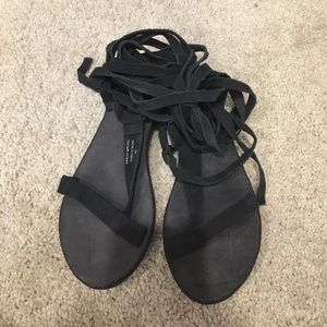 Lace up flip flops Free People