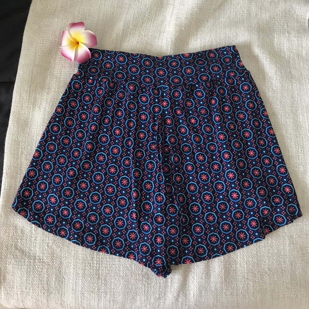 Blue skorts - front shorts, Back skirt