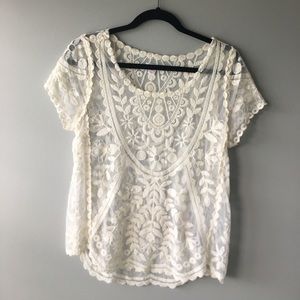 Women's Lace Top - off white