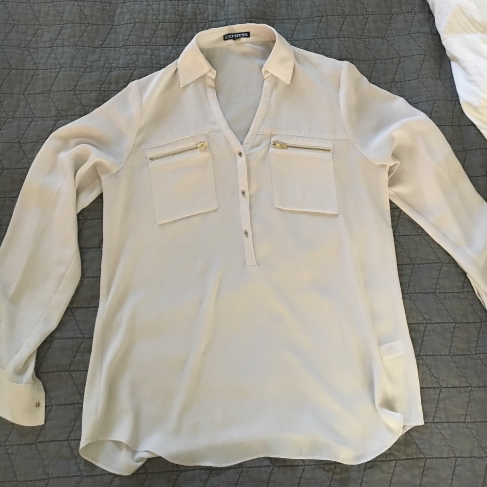 Cream-colored Express blouse size m