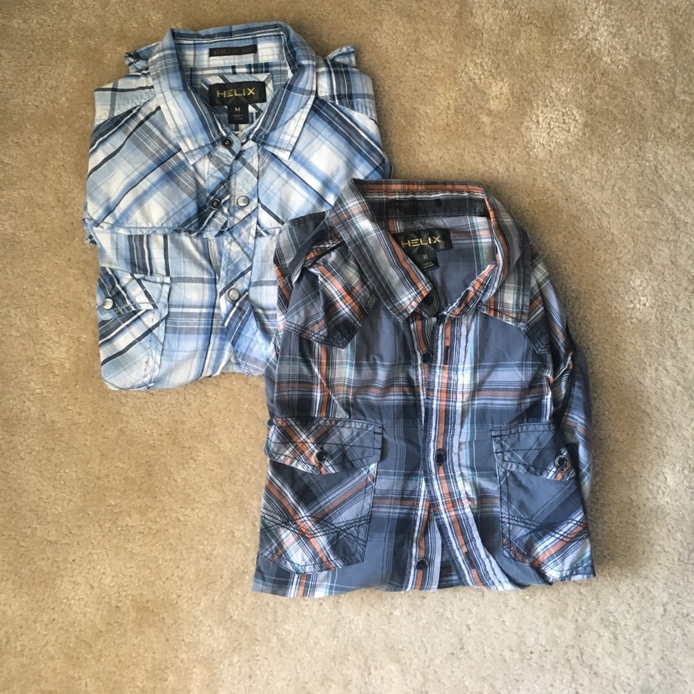 2 casual button downs (men's)
