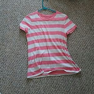 Pink and white striped shirt