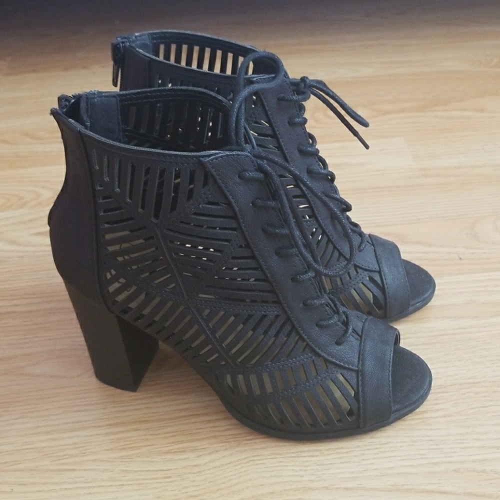 Open-Toed Ankle Boots