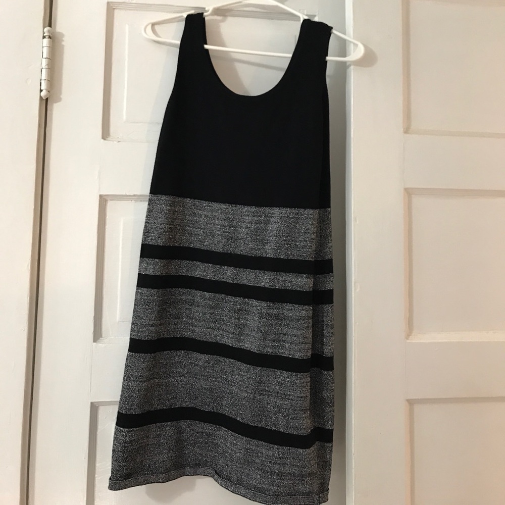 Black and silver bodycon dress