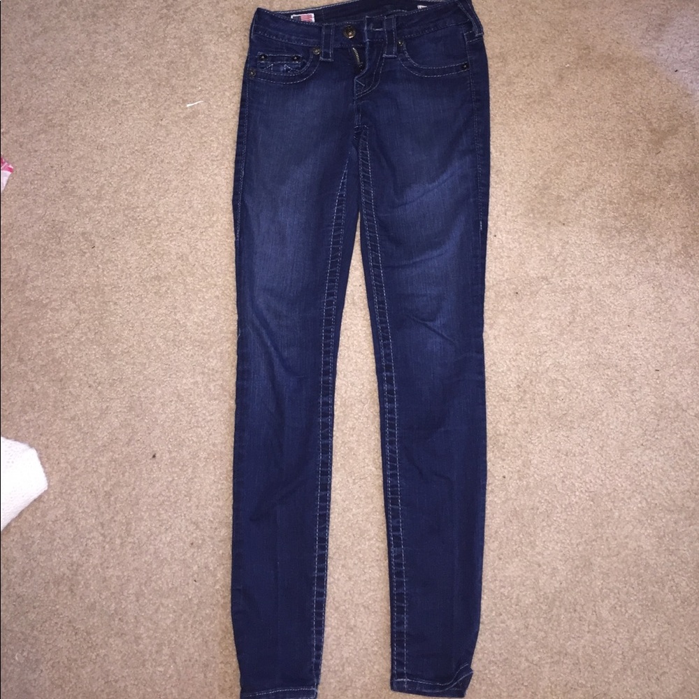 True Religion dark denim skinny jeans
