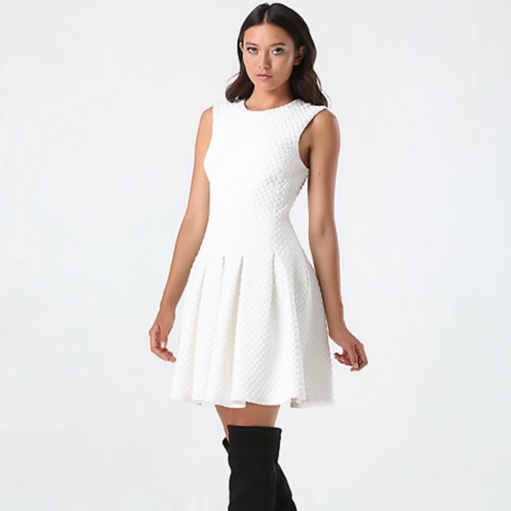 bebe white/off white dress