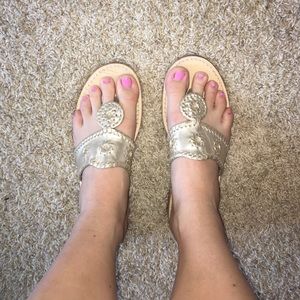 Jack Rogers (Metallic Hamptons Flat)