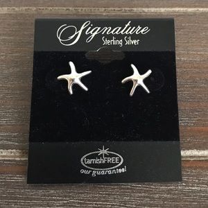 NEW! Sterling Silver Platted Starfish Earrings