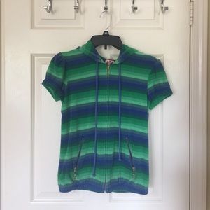 Juicy Couture short sleeve hooded jacket