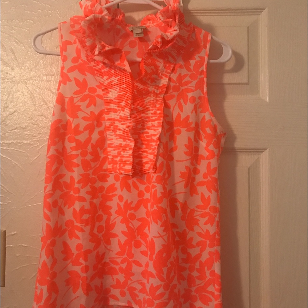 J crew ruffle blouse