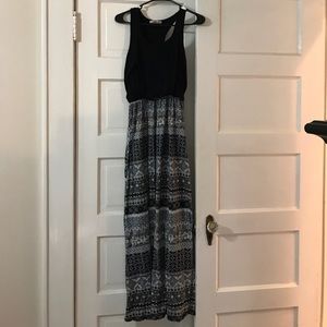 Black and white maxi dress