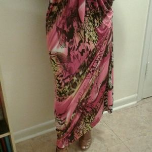 Ross print maxi dress