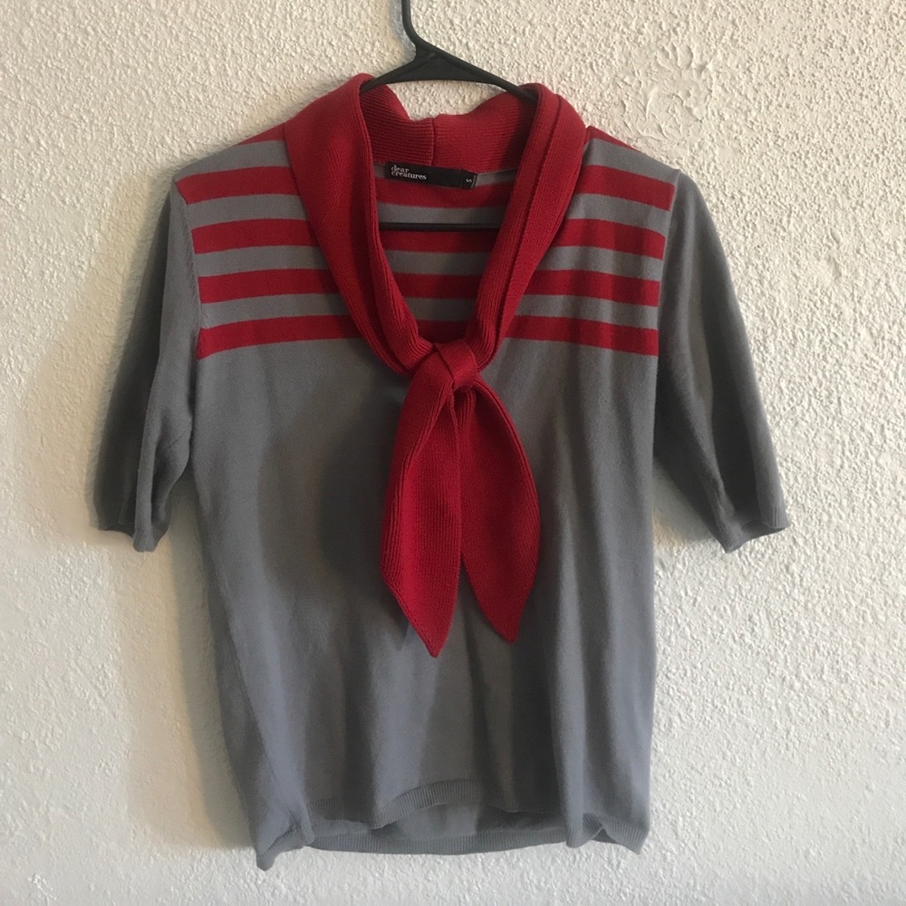 Dear Creatures Sailor Style Sweater Top