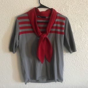 Dear Creatures Sailor Style Sweater Top