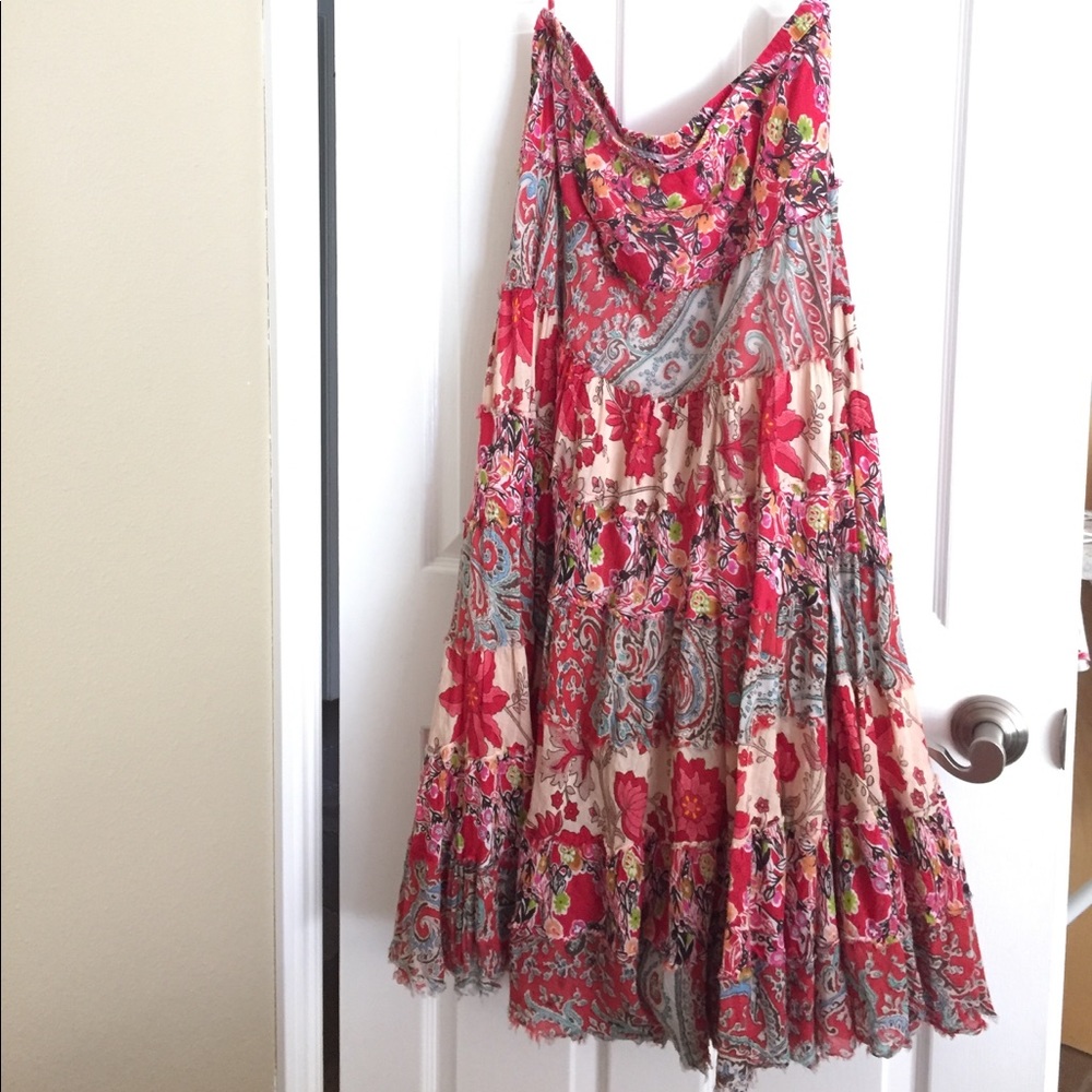 Layered bohemian / boho style peasant skirt