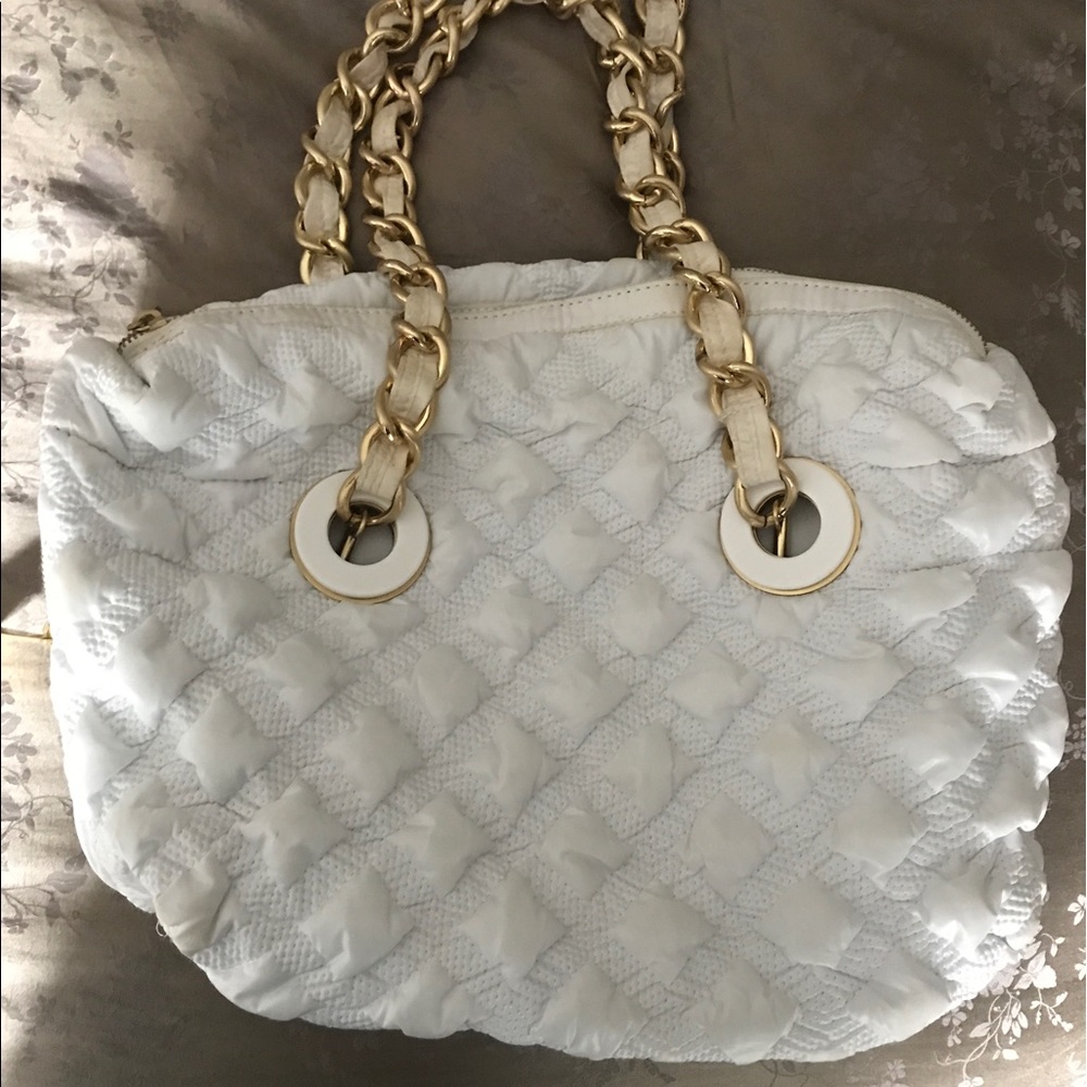 White handbag