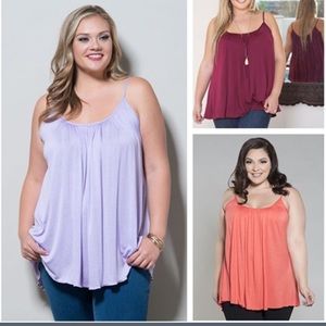 Plus size spaghetti strap tank top