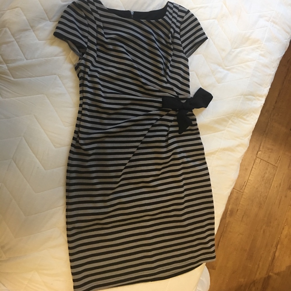 Gray and black strip dress by Spense