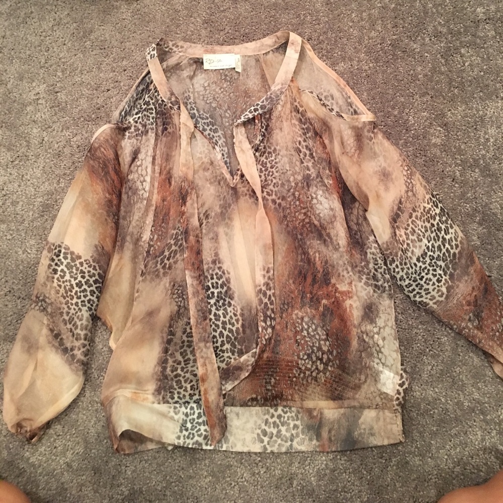 Animal print long sleeve shirt