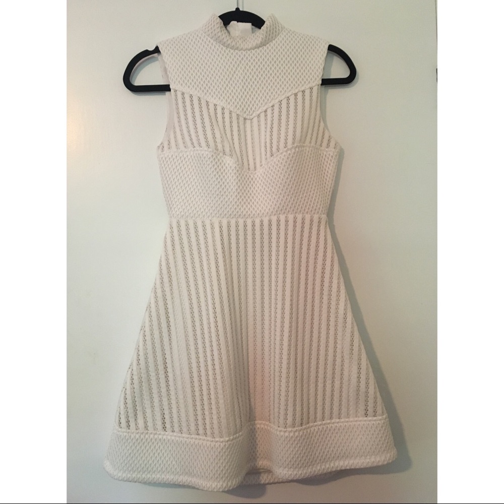 ASOS fit and flare dress with back cutout