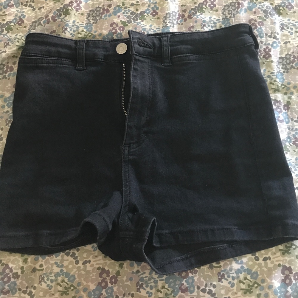 high waisted topshop jean shorts