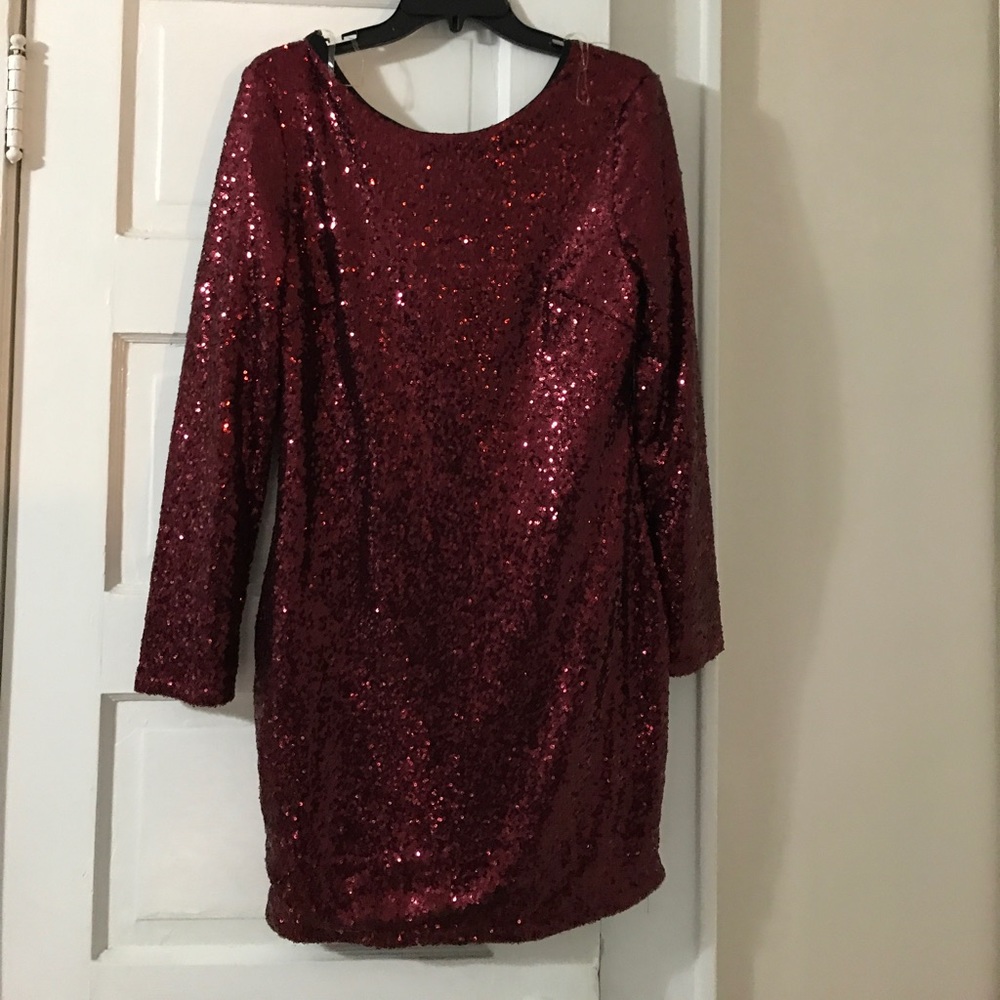 Burgundy sparkly dress..brand new