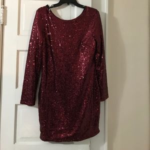Burgundy sparkly dress..brand new