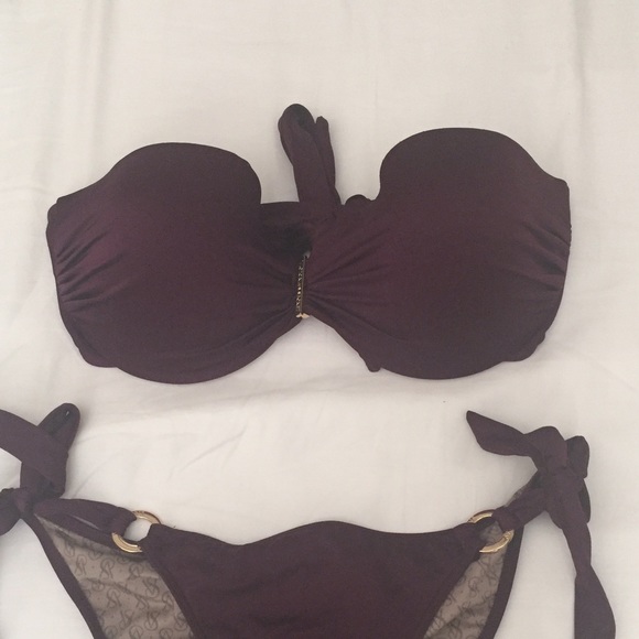 Victoria's Secret bandea top eggplant color - Picture 2 of 4