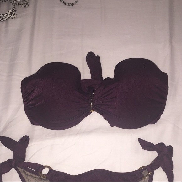 Victoria's Secret bandea top eggplant color - Picture 1 of 4