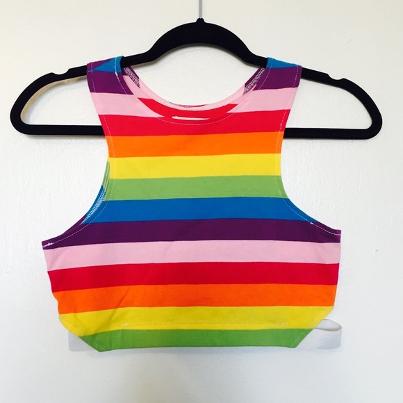 UNIF Rainbow Iggy Mini Skirt & Crop Top Set - Picture 7 of 7