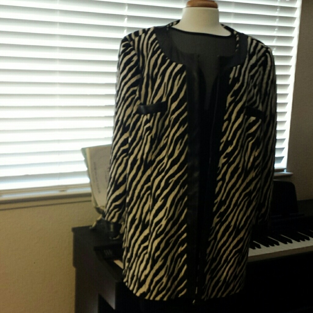 Zebra Print Jacket from Midnight Velvet. 22W