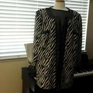 Zebra Print Jacket from Midnight Velvet. 22W