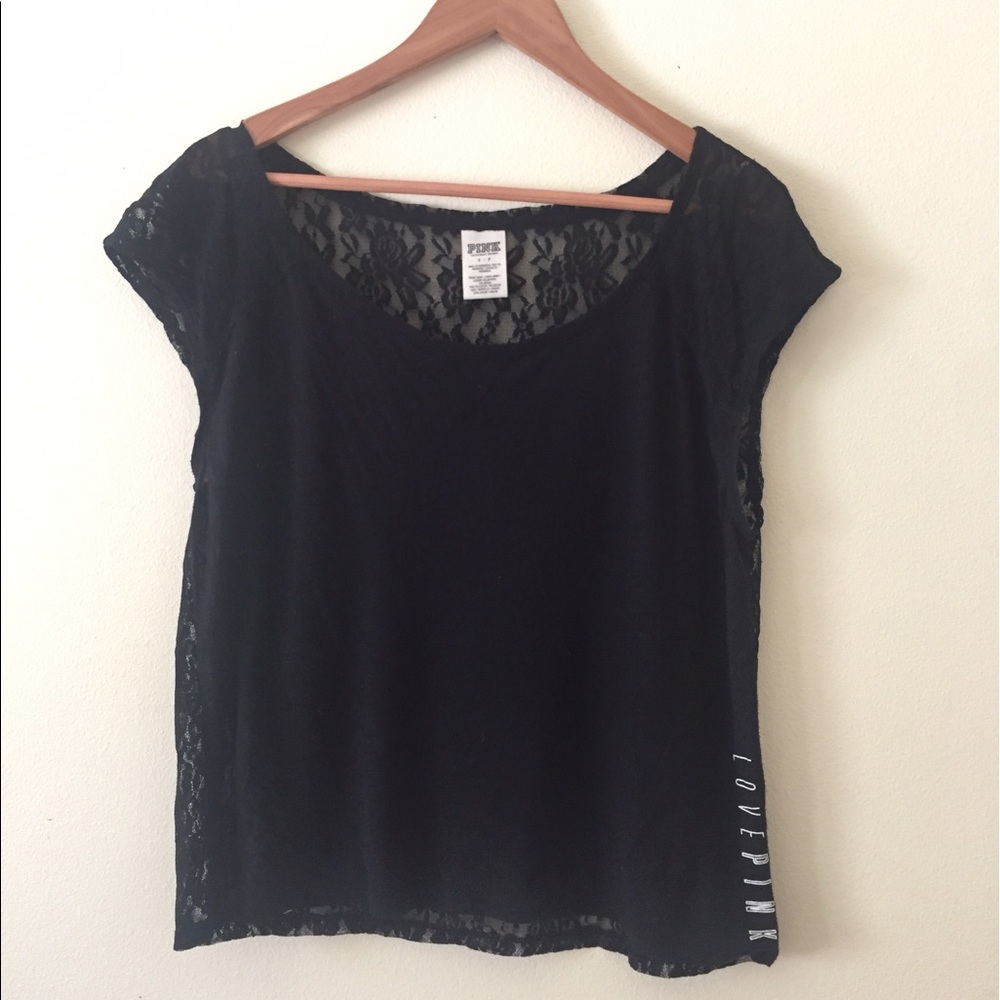 Victoria's Secret black and lace shirt