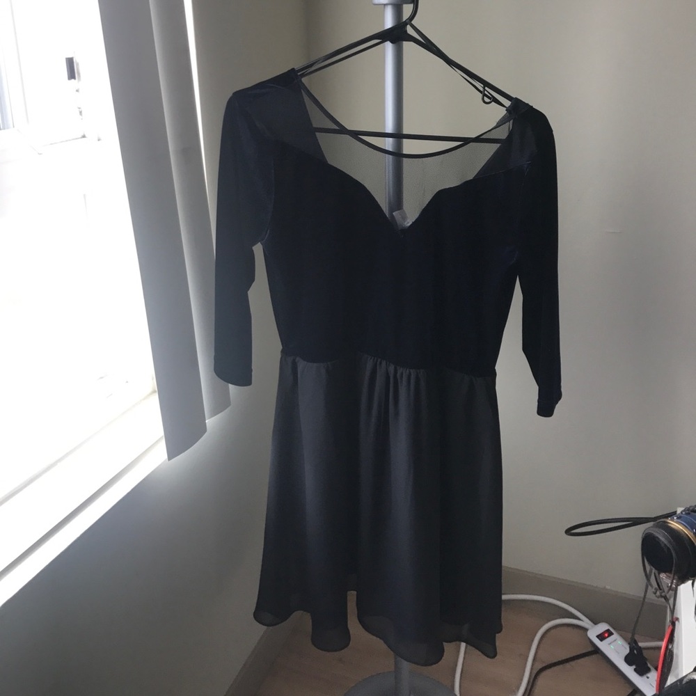H&M Navy Velvet dress size 14