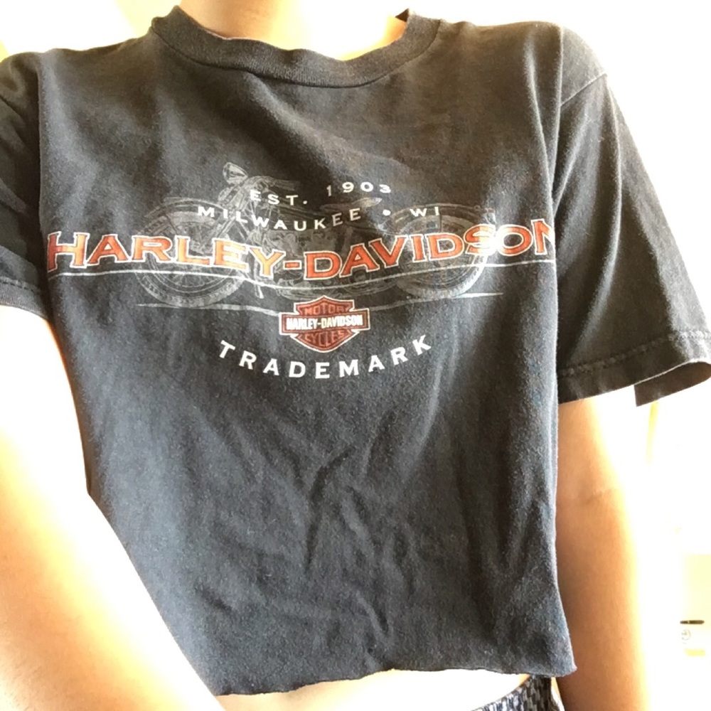 Harley Davidson cropped tee