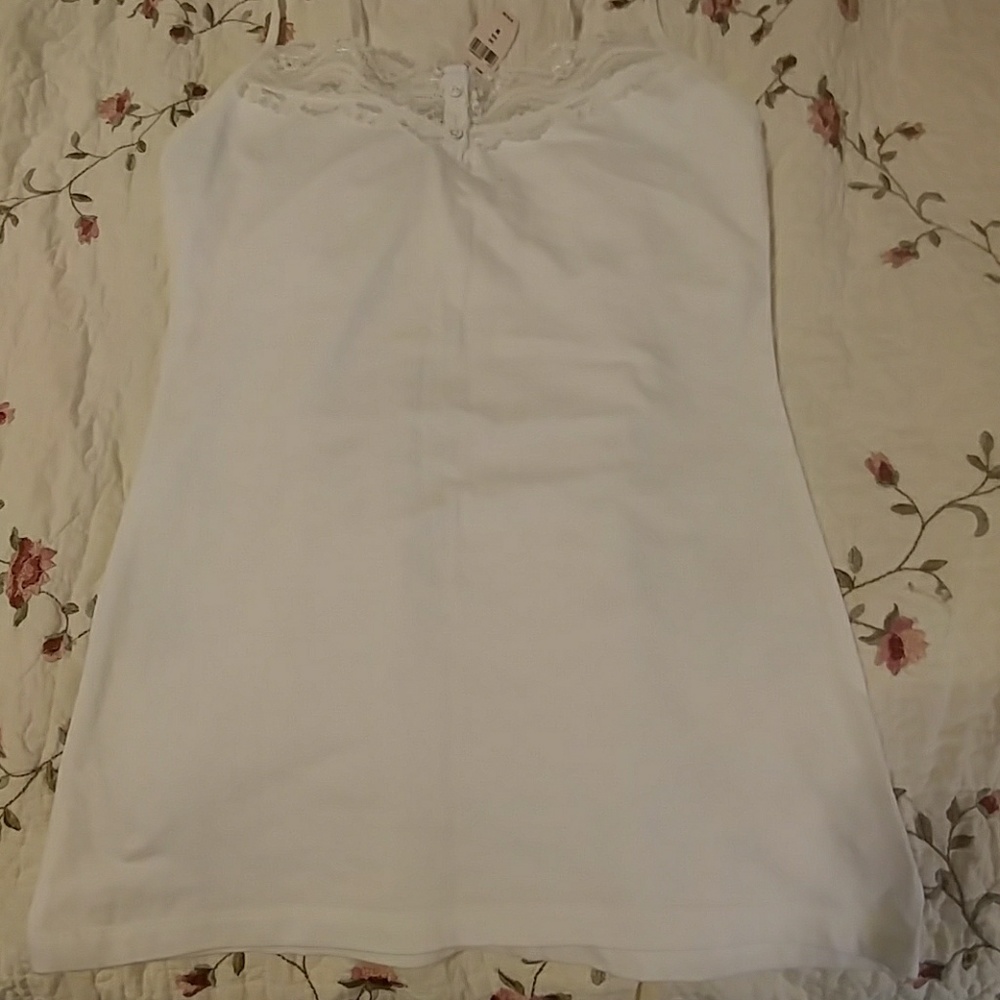 Victoria secret white shelf cami