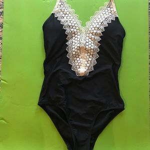 NWTO Target Merona Lace one-piece bathing suit