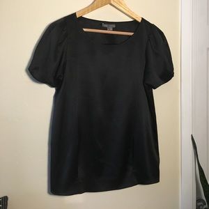 Vince black silk top
