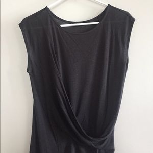 All saints tunic dress - Grey drapey wool/viscose