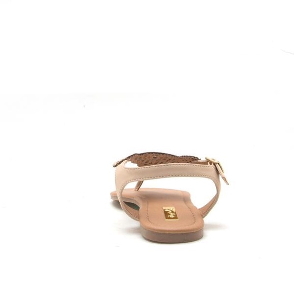 ❗️CLEARANCE ❗️Nude Cut Out Thong Sandal - Picture 4 of 6