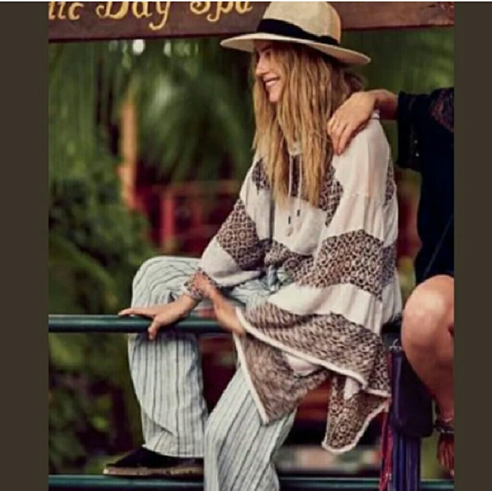 Free people Mama crochet poncho