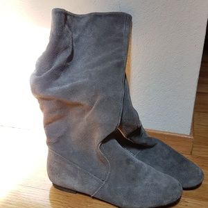 Gray Suede Boots
