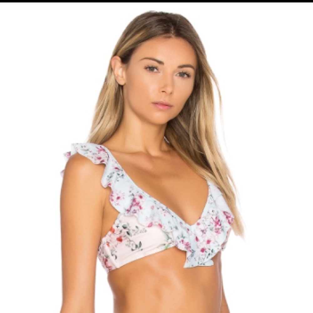 MINKPINK Sherbet Flounce bikini top S