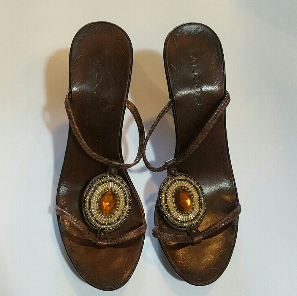 ALDO BRAIDED STRAP SANDALS